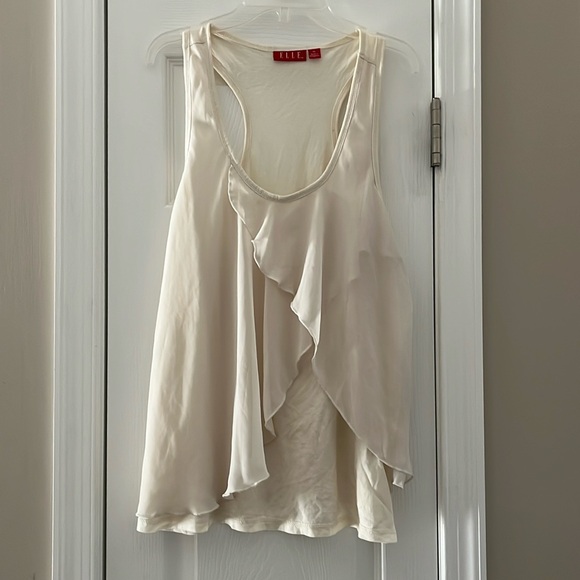ELLE sleeveless blouse size XL off white color - Picture 2 of 6